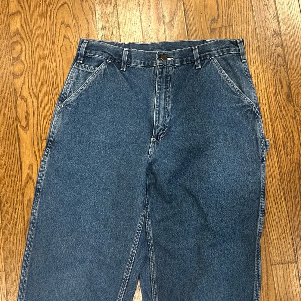 Carhartt Men’s Carpenter Jeans Dungaree Fit Size 34 X 34 - Picture 2 of 5